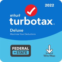 [Old Version] TurboTax - Deluxe 2022 Federal + E-file and State - Windows, Mac [Digital]